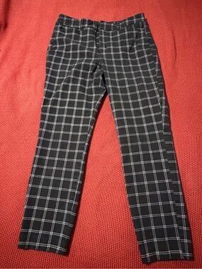 Old Navy Black Windowpane Plaid Skinny Pants